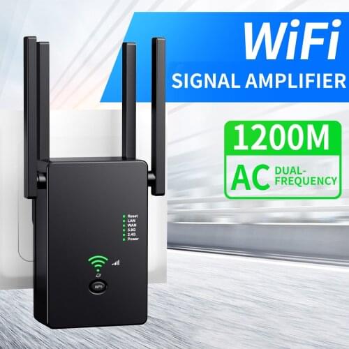 1200Mbps Wireless Wifi Router Dual Band 2.4GHz 5.8GHz Wifi Repeater Signal Amplifier For Mi Router Wi-Fi