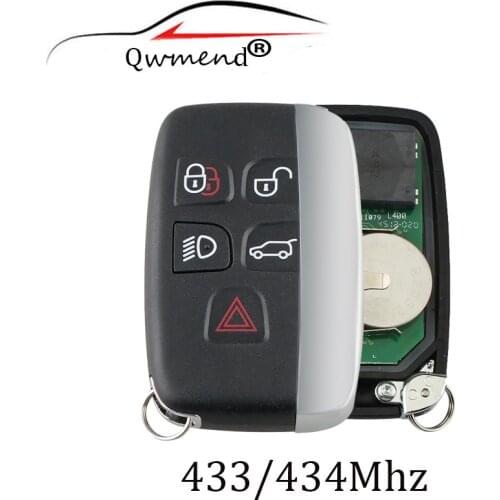 5Buttons Remote Key Suit 433/434Mhz for Land Rover Discovery 4 Freelander for Range Rover Sport Evoque Remote smart key Fob