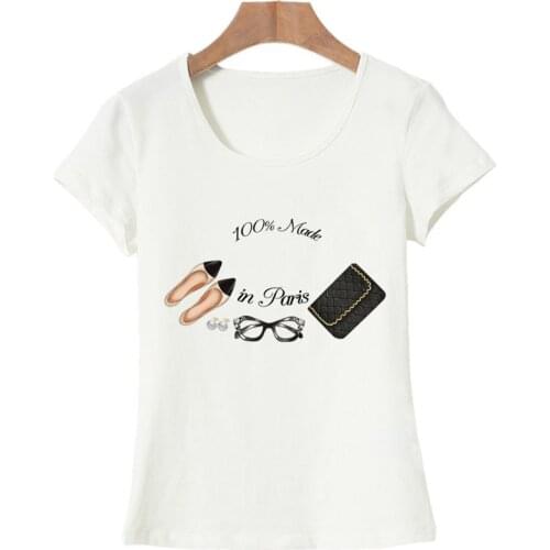 Summer T Shirt Cute Funny Shoes and Clothes Printed T-shirt Short Sleeve Tops Harajuku Brand Clothing Tshirt