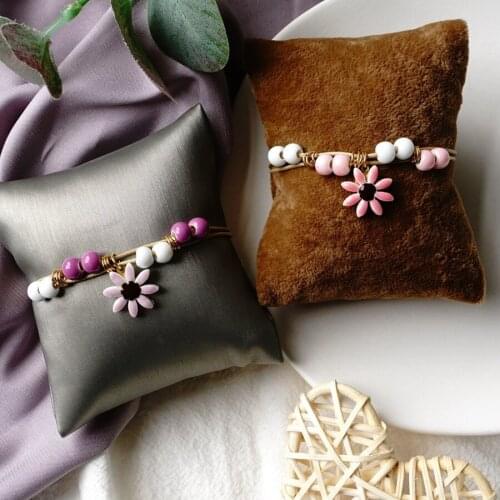 Ceramic daisy bracelet souvenir gift Class women girls Diy jewelry wholesale #82648