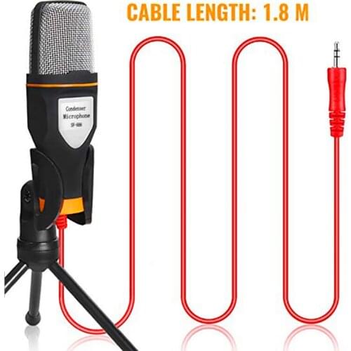 Microphone Condenser Sound Recording Studio With Tripod 3.5mm Plug For Radio Braodcasting Singing Recording KTV Karaoke Computer