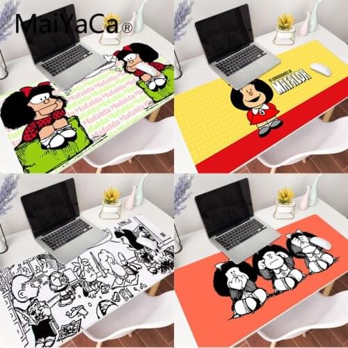 MaiYaCa Mafalda mouse pad gamer play mats Gaming Mouse Pad Large 70x30 80x30cm Deak Mat for overwatch/cs go/world of warcraft