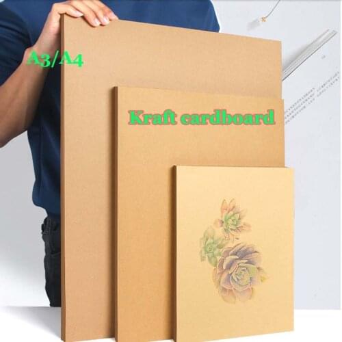 100/50pcs High Quality A4 A3 Brown Kraft cardboard Paper DIY Handmake Card Making Craft Paper Thick Paperboard Cardboard