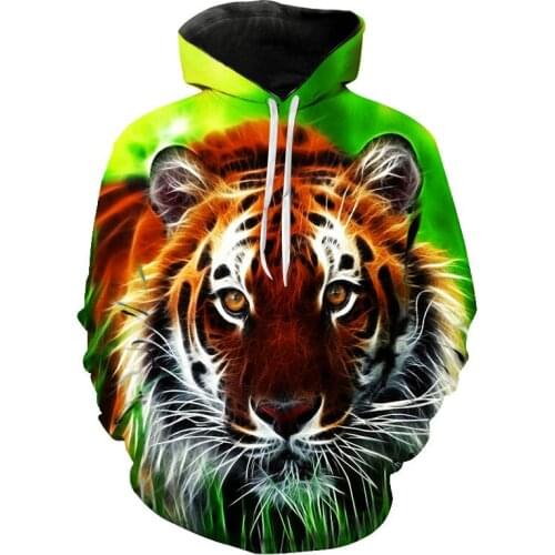Animal Tiger 3D Hoodies Streetwear Sweatshirt Casual Hoody Men Women 3D Pullover Harajuku Tracksuit Male Hip Hop Hooded