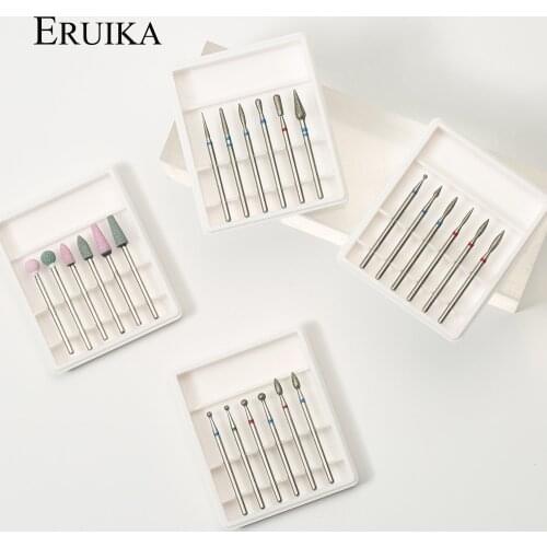 6PCS Diamond Burr Nail Drill Bit Set For Manicure Drill Milling Cutters For Manicure Drill Machine Accessories Nail Art Tools