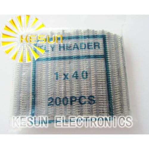 200pcs/lot 2.0mm 1X40 Single Row Male Copper Pin Header Strip Good quality
