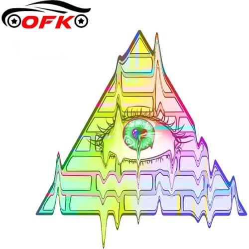 OFK for Acid Trip All Seeing Eye Decal Motorcycle Laotop Windshield Windows VAN Car Stickers Vinyl Car Wrap 13cm X 13cm