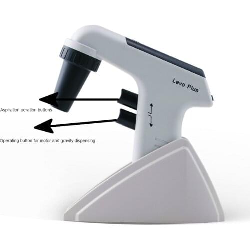 Pipette Filler Large Capacity Electric Pipette Pump Pipette Controller Levo Plus 0.1-100 ml With AC Adapter