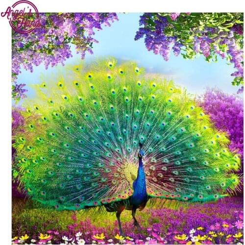 Full Square Diamond 5D DIY Diamond Painting Beautiful peacock Embroidery Cross Stitch Rhinestone Mosaic Painting Home Decor