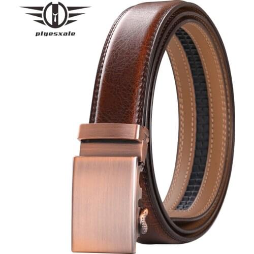 2021 New Brand Mens Belt Genuine Leather Male Belts Male Automatic Buckle Casual Business Men Belt Strap 3.5cm Width B340