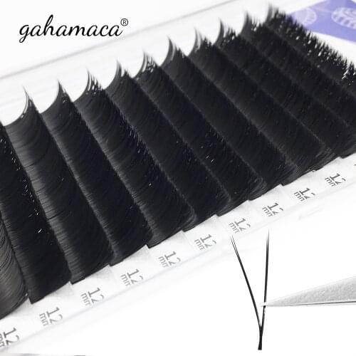 GAHAMACA V Shape Lashes Soft Easy Fan YY Eyelash Extension Premade Volume Lash Extension Premium Natural Individual Lashes Mink