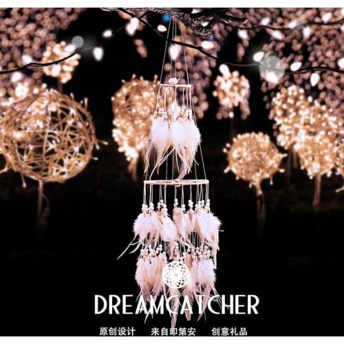 Romantic Wedding decoration Dream Catchers Wind Chime Light Pendant Creative Big Dream Catcher Decor For Home Wedding Decor