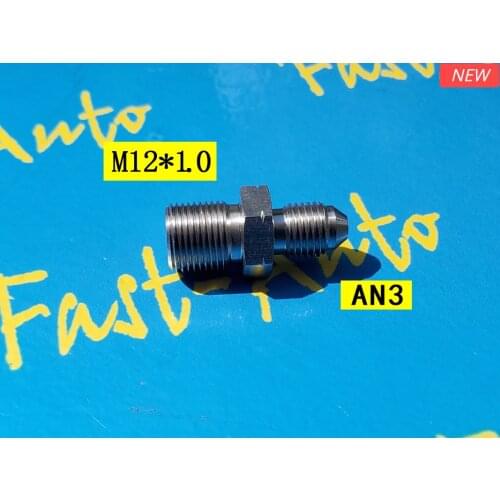 Stainless Steel male M12*1.0 M12 * 1.0 to an3 3an 3/8"-24unf ptfe tpfe brake hose line end fitting