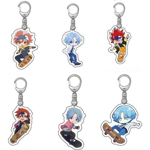 SK8 The Infinity Acrylic Keychain Cute Reki Snow Miya Langa Cheery Blossom Character Figure Keychain Double Side Key Ring 10pcs