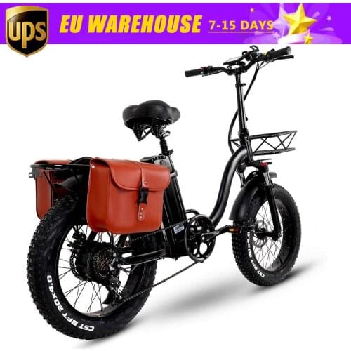 20'' Folding 750W Electric Bicycle for Woman, with Removable 15AH Lithium-Ion Battery Professional 21 Speed Gears Max Speed:50km