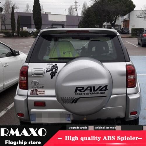 For TOYOTA RAV 4 Spoiler 2001-2004 High Quality RAV 4 ABS Material Car Rear Wing Primer Color Rear Spoiler