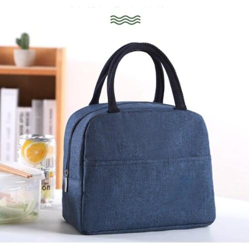 Q Fresh Cooler Bags Waterproof Nylon Portable Zipper Thermal Oxford Lunch Bags For Women Convenient Lunch Box Tote Food Bags