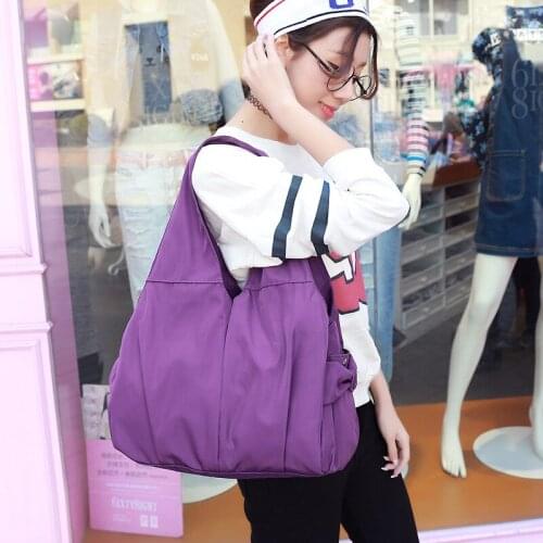 Women Handbag Large Shoulder Bag Nylon Casual Tote Purple Handbags Mummy Diaper Bags Waterproof