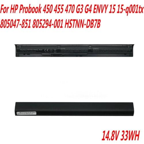 High Quality RI04 Laptop Battery For HP Probook 450 455 470 G3 G4 for ENVY 15 15-q001tx 805047-851 805294-001 HSTNN-DB7B