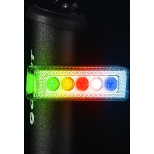 Colorful Bicycle Tail Light USB Bike Rear Lights 600mAh Waterproof Bicycle Safety Warning Flashlight Road Cycling LED Lamp