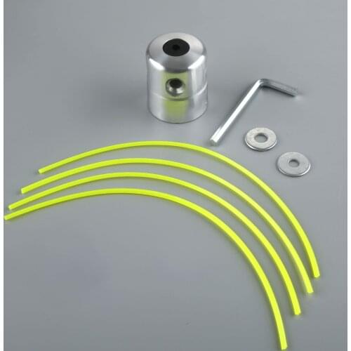 1SET Replacement Aluminum Grass Trimmer Head +4 Lines Brush Cutter Head Lawn Mower Accessories Cutting Line Head for Strimmer