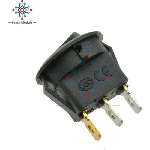 1Pcs 12V LED Dot Light Car Auto Boat Round Rocker ON-OFF Toggle Switch Yellow