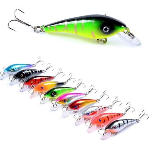 1pcs 5.7cm/4.5g Topwater Hard Crank Fishing Lure Crankbait Artificial Plastic Bait 3D Eyes For Trolling Carp Fishing Tackle