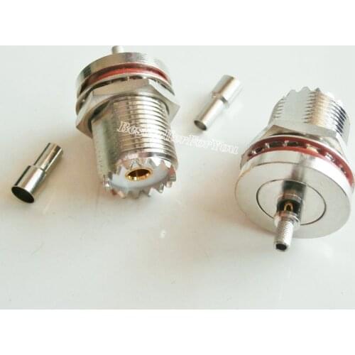 1Piece Connector SO239 UHF SO-239 Female Bulkhead Window Crimp RG174 RG316 LMR100 Cable