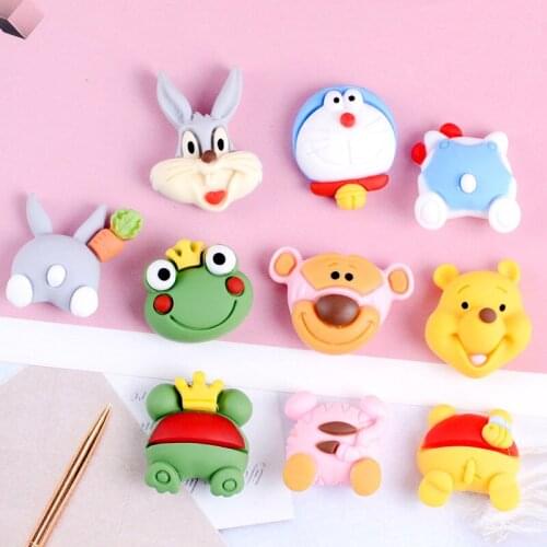 10Pair Cartoon Set Scrabook Embellishments DIY Cream Phone Case Material/Hair Rope/Hairpin Resine Flatback Jewelry Accessories