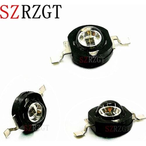 10pcs120 degree Infrared Red 850nm 3W High Power LED Chip IR 850Nm LED Beads for Night Camera