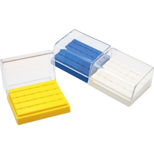 2pcs Dental 24 Holes Burs Drill Holder Tooth Bur Block Holder Autoclave Sterilizer Case Disinfection Box Pull Out Drawer