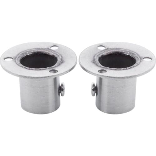 Wardrobe 19Mm Tube Stainless Steel Rail Rod End Support Bracket 2Pcs