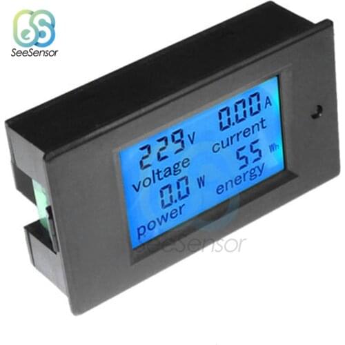 20A 50A AC 80-260V DC 6.5-100V LCD Digital Voltmeter Ammeter Wattmeter Power Energy Tester Amps Volt Current Voltage Meter