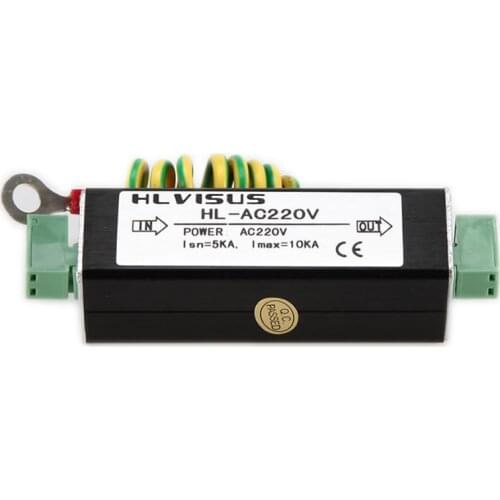 AC 220V Single Channel Power Surge Protector Lighting Protection with 2Pin Connector