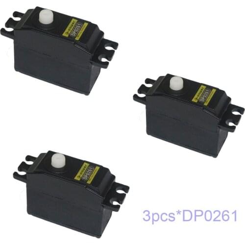 3pcs K-power DP0261 2KG Digital Plastic Gear DC Motor Micro Mini 26g RC Hobby Servo for plant car boat heli