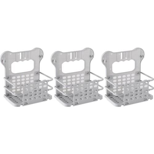 3Pcs Wall-Mounted Bathroom Organizer Shelves Collapsible Organizer Shelves Kitchen Bathroom Accessories