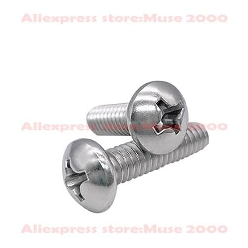 304 steel UNF 10#-32 pan screw coarse fine thread pan head cross drive screw bolt round fastener hardware