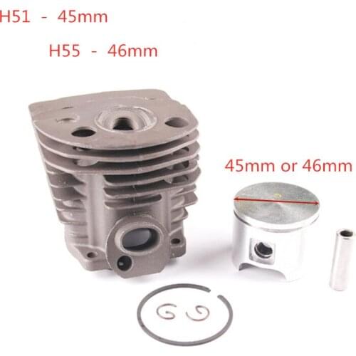 45mm or 46mm Engine Motor Cylinder Piston Rings Kit For Husqvarna 55 51 50 Chainsaw