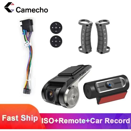 Camecho 2 Din Car Radio Accessior Android Car Multimedia Player Connector Plug Cable Steering Wheel Control For VW Toyota Nissan