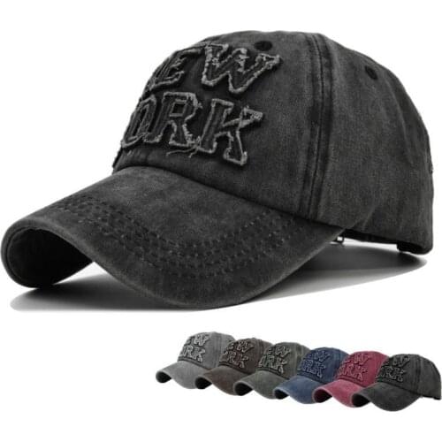 Retro Embroidery Letters Washed Baseball Caps To Make Old Sun Hats For Men And Women Sunscreen Caps Sun Hats Korean Version