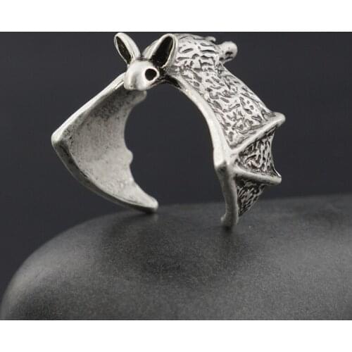 1 Piece 3 Colors Viking Bat Ring Anel Men Antique Retro Style Cool Animal Bat Rings For Women Unique Boyfriend Gift