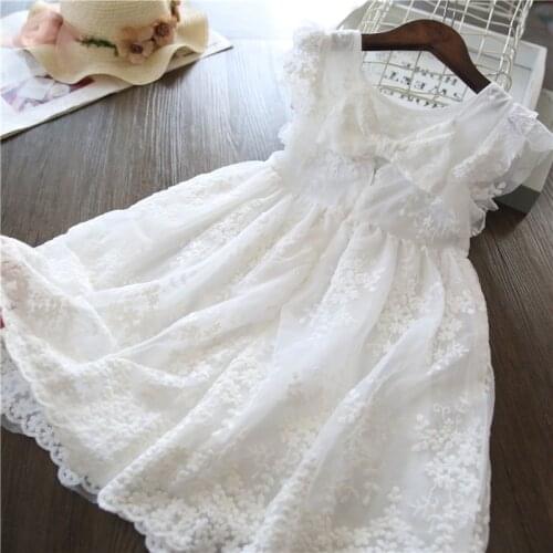 Floral Children Baby Dresses Girl Wedding Party Princess Birthday Girls Dress Lace Summer 2019 Teenage Vestido Infantil For Kids