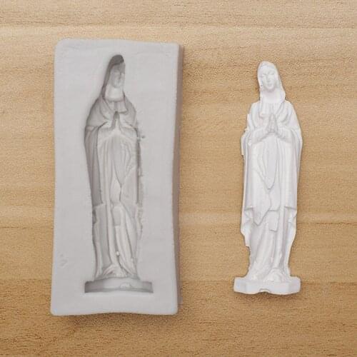 DIY Silicone mould Virgin Mary 3D Mold Soap Moulds Fondant Cake Decorating Baking Tools Kitchen accessories Supplies Gadgets