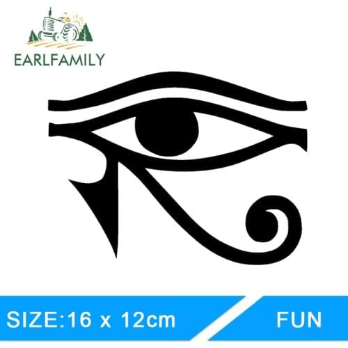 EARLFAMILY 13cm x 9.8cm EYE OF RA HORUS Egyptian God Vinyl Decal Sticker Window Wall Bumper Pagan Symbol Car Stickers