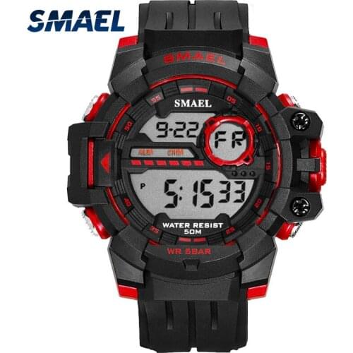 Digital Watch LED Back light SMAEL Men Watches Leather relogio masculino Sport Clock Men Luxury 1712 Waterproof Military Watches