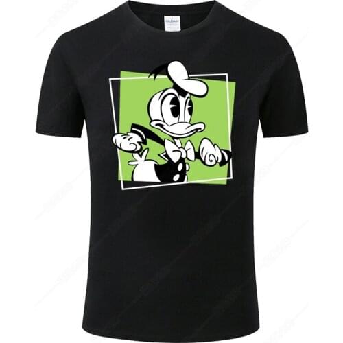 Cartoon Anime Donald Duck T Shirt Men Summer Cotton Short Sleeve Print T-shirt Male Cool Tees Camisa Hombre Unisex Clothes J117