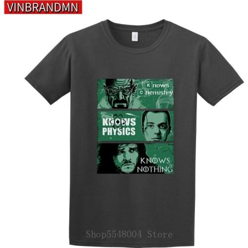 Parody THE BIG BANG THEORY Heisenberg mashup T shirt Breaking Bad T-shirt SHELDON COOPER shirt sci-fi Knowledge always rules tee