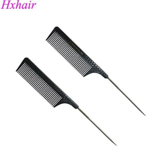 Freeshipping - 100pcs No.5 Long Handle Rat-tail Comb / Professional Hair Comb / Black & White
