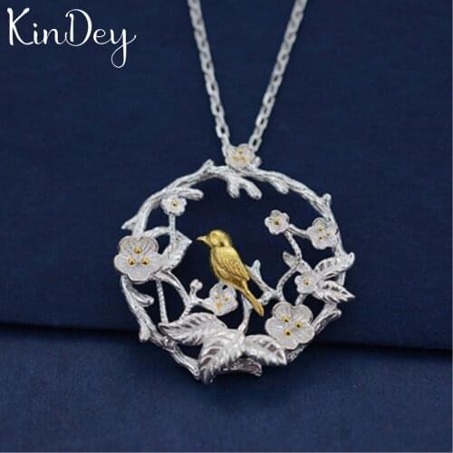 Kindey Punk Vintage Silver Color Bird Necklaces Pendants For Women Gifts Statement Necklaces Colar 2020