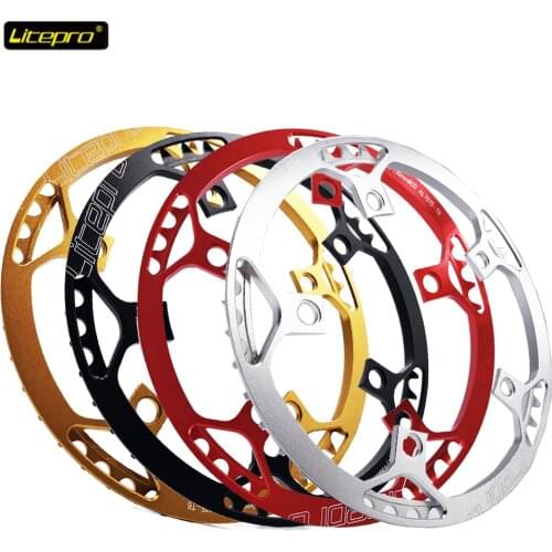 Litepro Single speed 130BCD Folding bike Crankset BMX Chainwheel 45T/47T/53T/56T/58T AL7075 chain wheel 170mm Crank chain ring